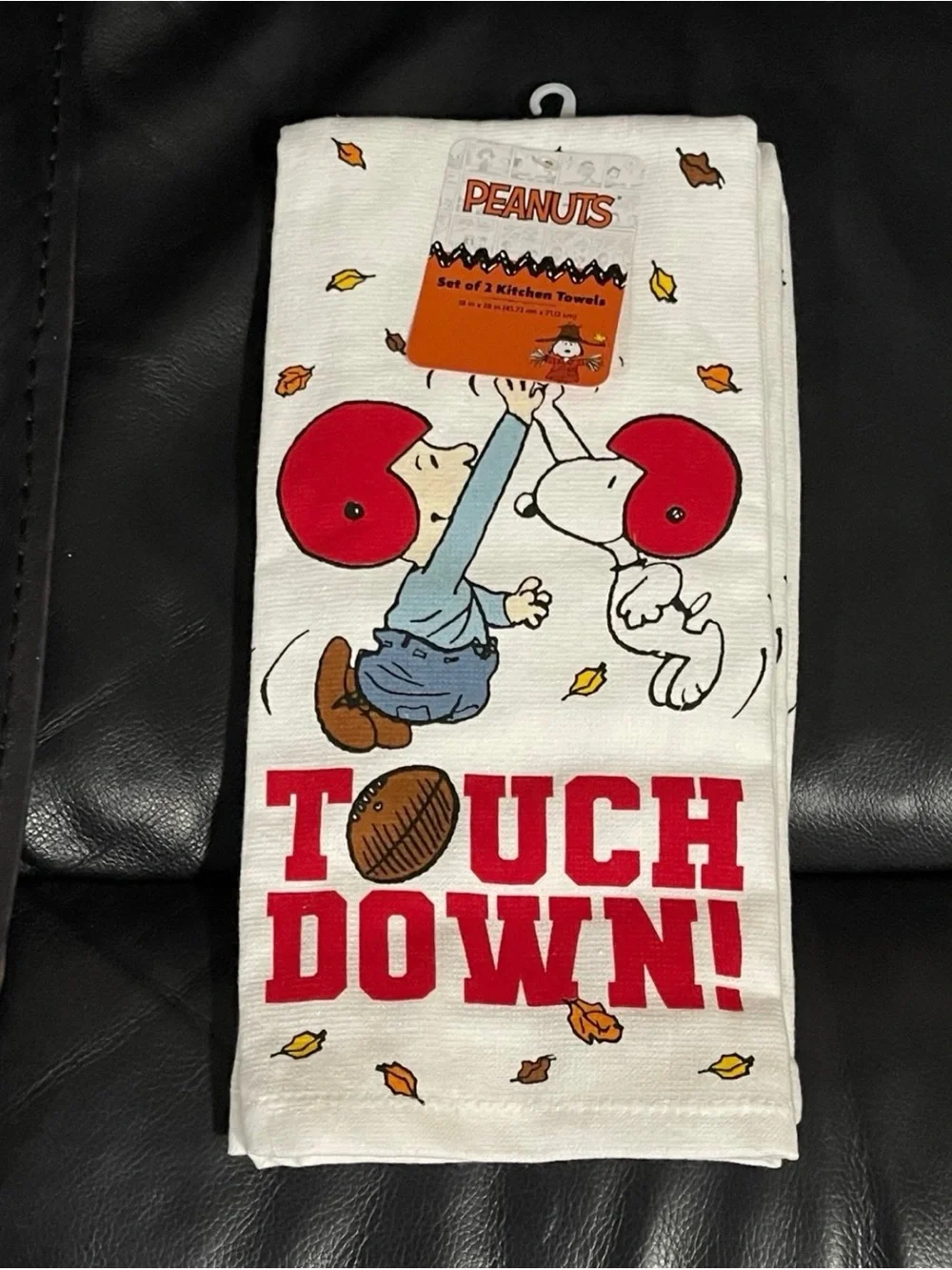 Peanuts Football Kitchen Towels, Set of 2 TOUCH DOWN